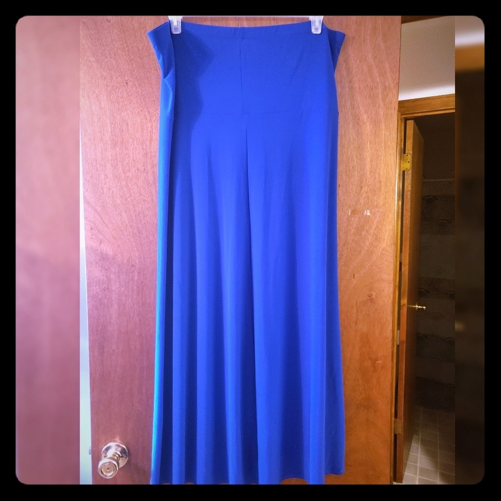 Strapless Maxi Dress - Royal Cobalt Blue